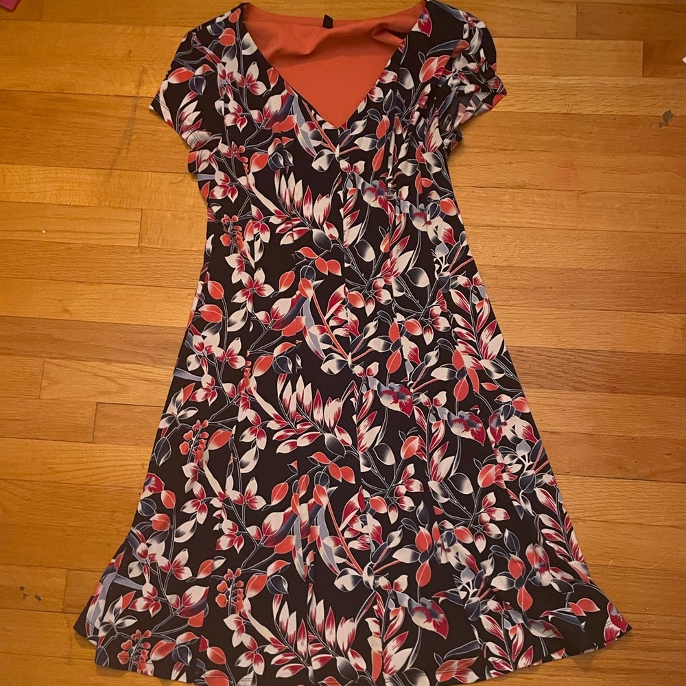Navy Floral Dress